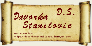 Davorka Stanilović vizit kartica